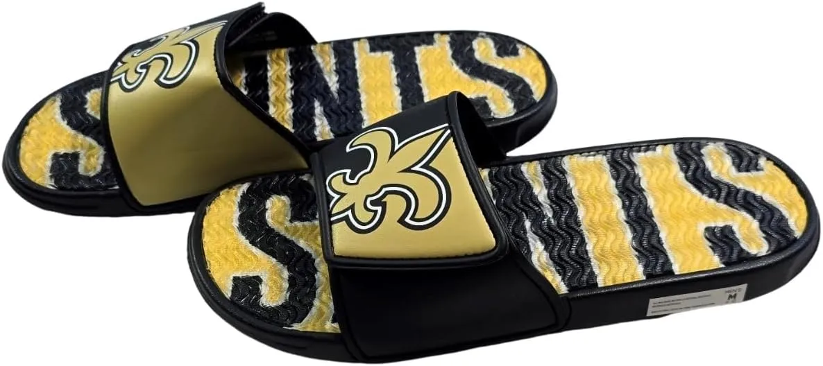 FOCO NFL Unisex Sport Shower Gel Slide Flip Flop Sandals Colorblock Big Logo