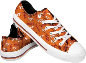 FOCO womens Ncaa College Team Logo Fashion Low Top Canvas Sneakers Shoes