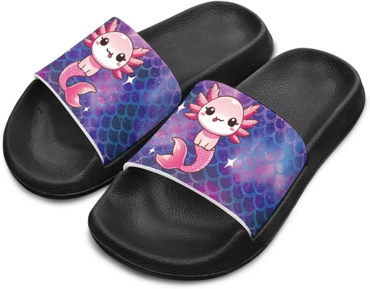 Forchrinse Girls Slides Cute Beach Slippers Summer Slip on Sport Sandals Casual House Shower Shoes