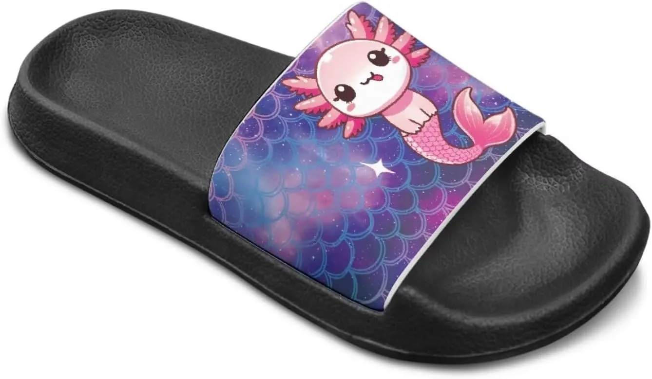 Forchrinse Girls Slides Cute Beach Slippers Summer Slip on Sport Sandals Casual House Shower Shoes