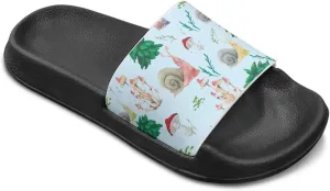 Forchrinse Kids Slides Girls Beach Slippers Summer Arch Support Sport Sandals Casual Slip on House Shower Shoes