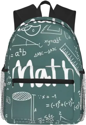 Formulas Shapes Theory Math Lesson Word Print Lightweight And Comfortable Duffel Bag, Casual Daypack, Multipurpose Backpack
