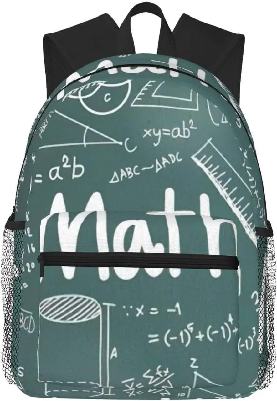 Formulas Shapes Theory Math Lesson Word Print Lightweight And Comfortable Duffel Bag, Casual Daypack, Multipurpose Backpack