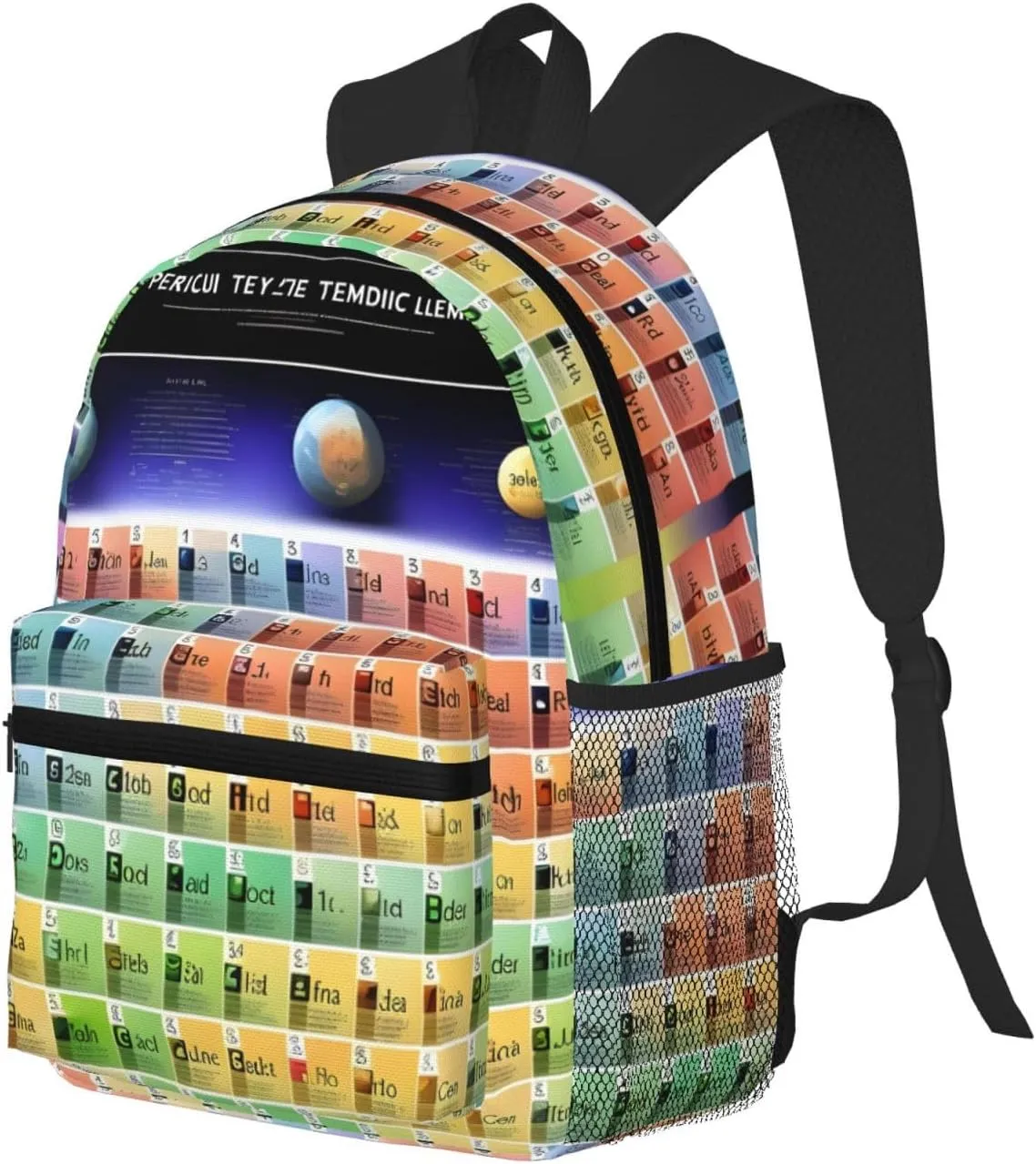 GeRRiT Periodic Table Of Elements Print Casual Backpack For Women, Travel Daypack,Waterproof Gym Backpack For Men Book Bags, SB-122
