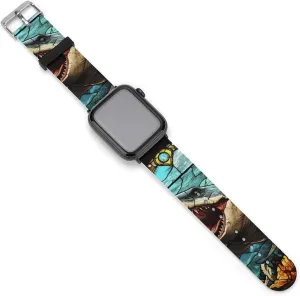 Glass Window Shark Megalodon Ocean Watch Band Compatible with IWatch Sports Strap
