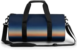 Gym Bag 17in for Men Women, Waterproof Foldable Sports Organizer, Durable Workout Travel Duffle Bag, Earth Glow Horizon-189