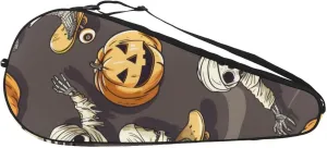 Halloween Ghost Seamless Pattern Racquet Tennis Bag Lightweight Racquet Holder for Beginner Tennis Players