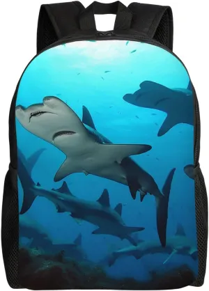 Hammerhead Sharks Travel Backpack for Women Men Large Laptop Bag 16.1Inch College Bag Casual Daypack