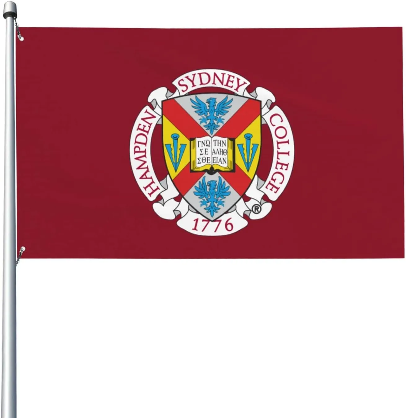 Hampden Sydney College Logo Flag 3x5ft, Home Garden Flag, Suitable For Indoor Or Outdoor