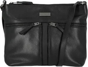 Harley-Davidson Women's Medium Classic Leather Crossbody Purse - Black