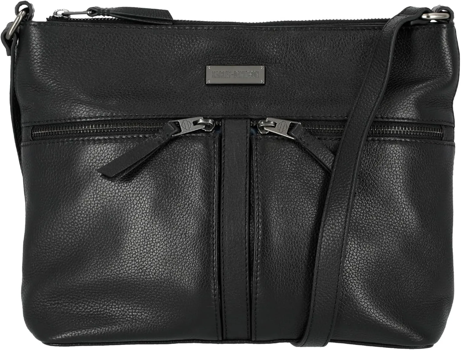 Harley-Davidson Women's Medium Classic Leather Crossbody Purse - Black