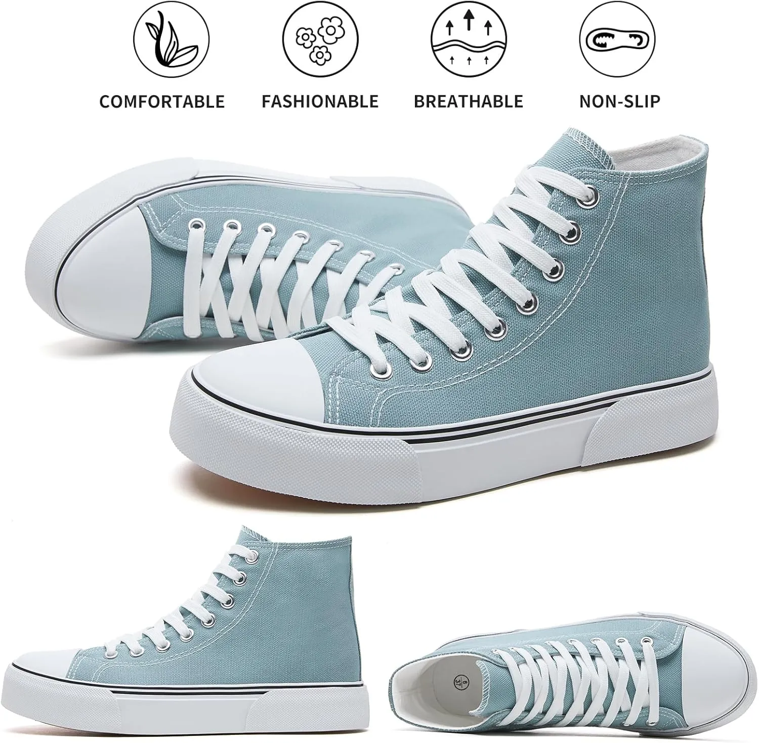 hash bubbie Unisex Fashion High top Sneakers Womens Classic High Tops Canvas Shoes Casual Tennis Shoes for Men