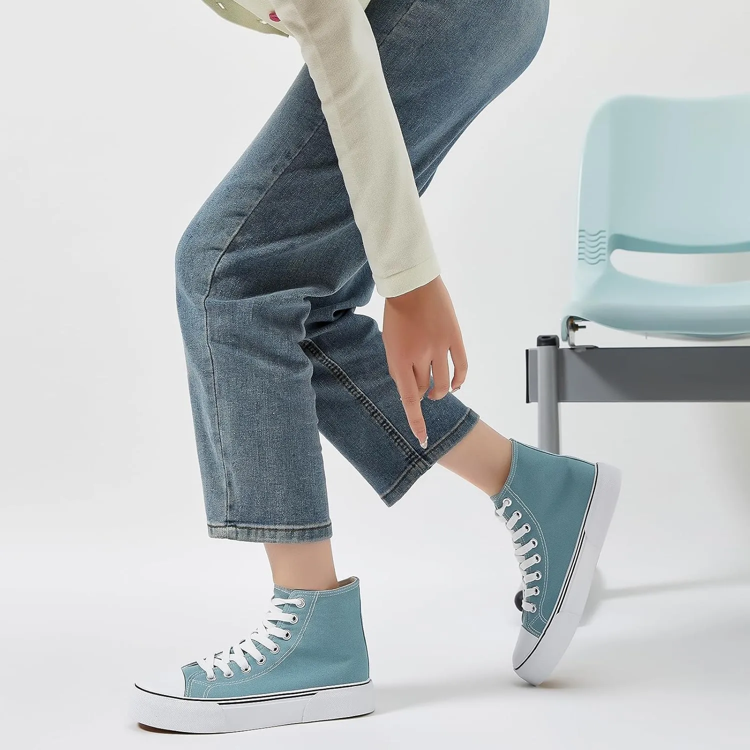 hash bubbie Unisex Fashion High top Sneakers Womens Classic High Tops Canvas Shoes Casual Tennis Shoes for Men
