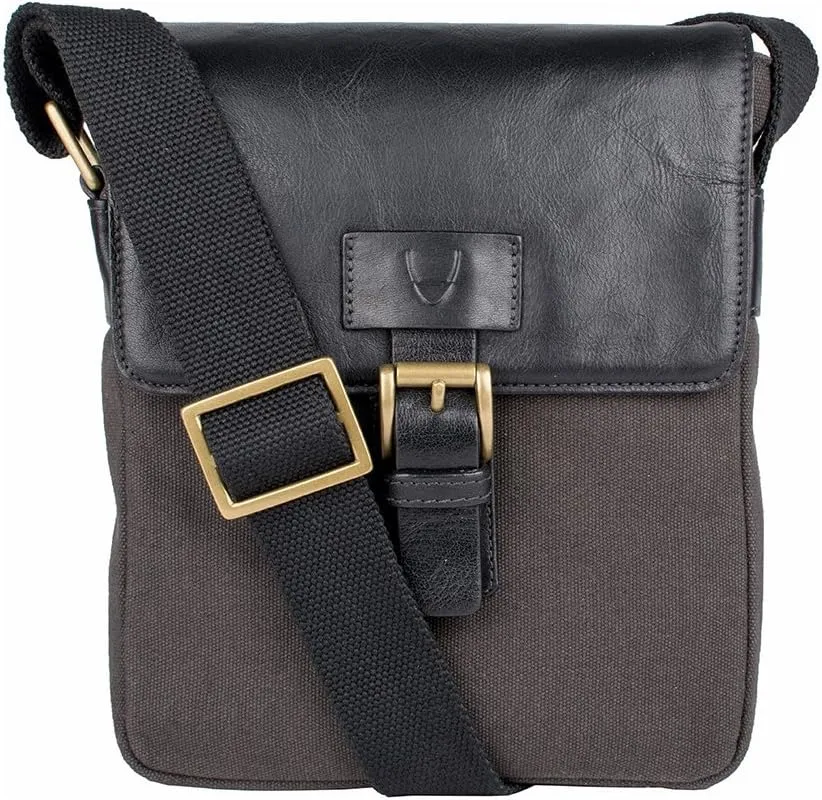 Hidesign Bedouin Canvas and Leather Cross Body, Black