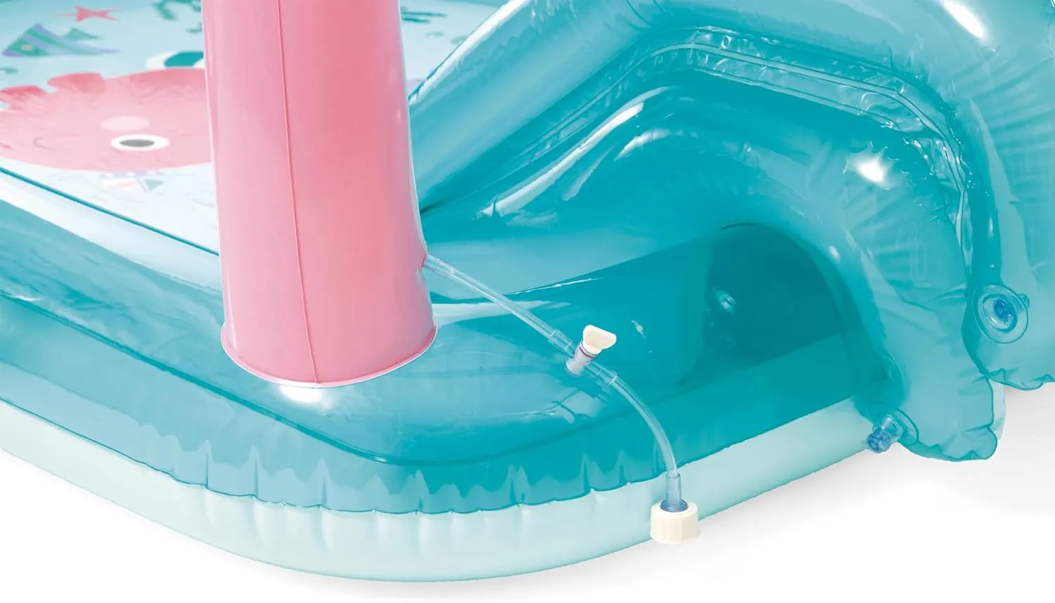INTEX Friendly Octopus Inflatable Kiddie Pool: Inflatable Kids Pool with Water Sprayer and Slide – Splash Pad – 92" x 72" x 59" – Ages 3 