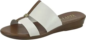 ITALIAN Shoemakers Women's Sofy Wedge Sandal, Comfort Casual Open Toe – Made in Italy, 1.5" Heel