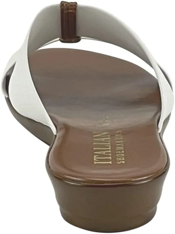 ITALIAN Shoemakers Women's Sofy Wedge Sandal, Comfort Casual Open Toe – Made in Italy, 1.5" Heel