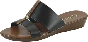 ITALIAN Shoemakers Women's Sofy Wedge Sandal, Comfort Casual Open Toe – Made in Italy, 1.5" Heel