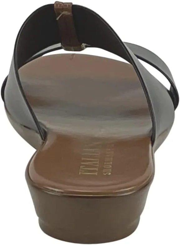 ITALIAN Shoemakers Women's Sofy Wedge Sandal, Comfort Casual Open Toe – Made in Italy, 1.5" Heel