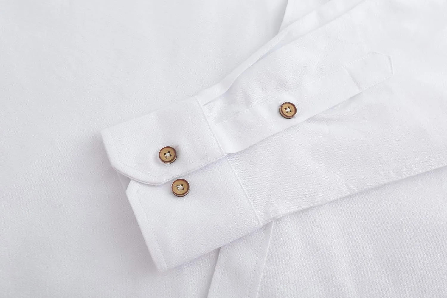 Jandukar Banded Collar Dress Shirts for Men Long Sleeve Oxford Button Down Mandarin Collar Shirt