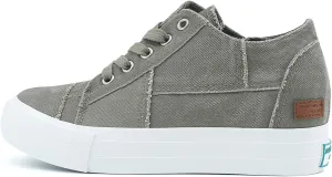 JENN ARDOR Women's Fashion Sneakers Hidden Wedges High Top Zipper Lace Up Platform Sneakers Ladies Walking Casual Canvas Slip On Comfortable Shoes