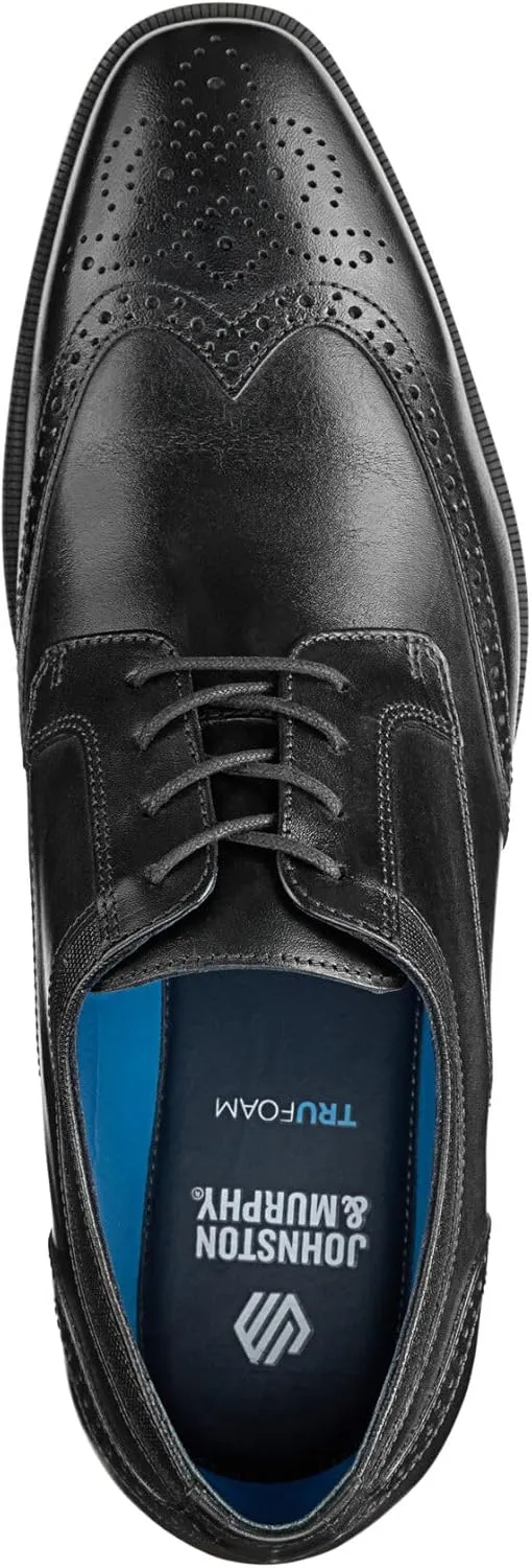 Johnston & Murphy Gibbons Wingtip Slip-Ons, Modern Classic Men’s Dress Shoes, Leather Shoe for Men