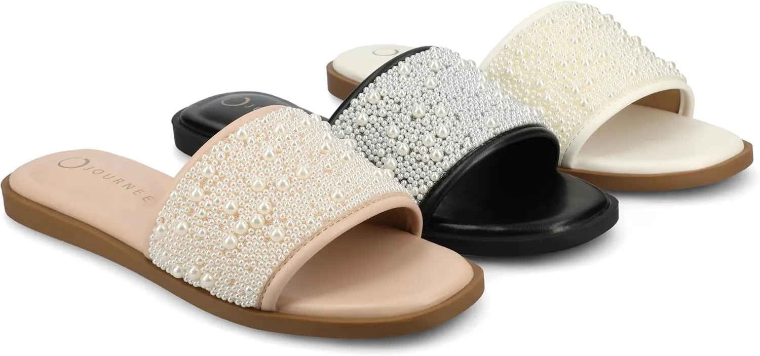 Journee Collection Women's Precly-bsh-095 Flat Sandal