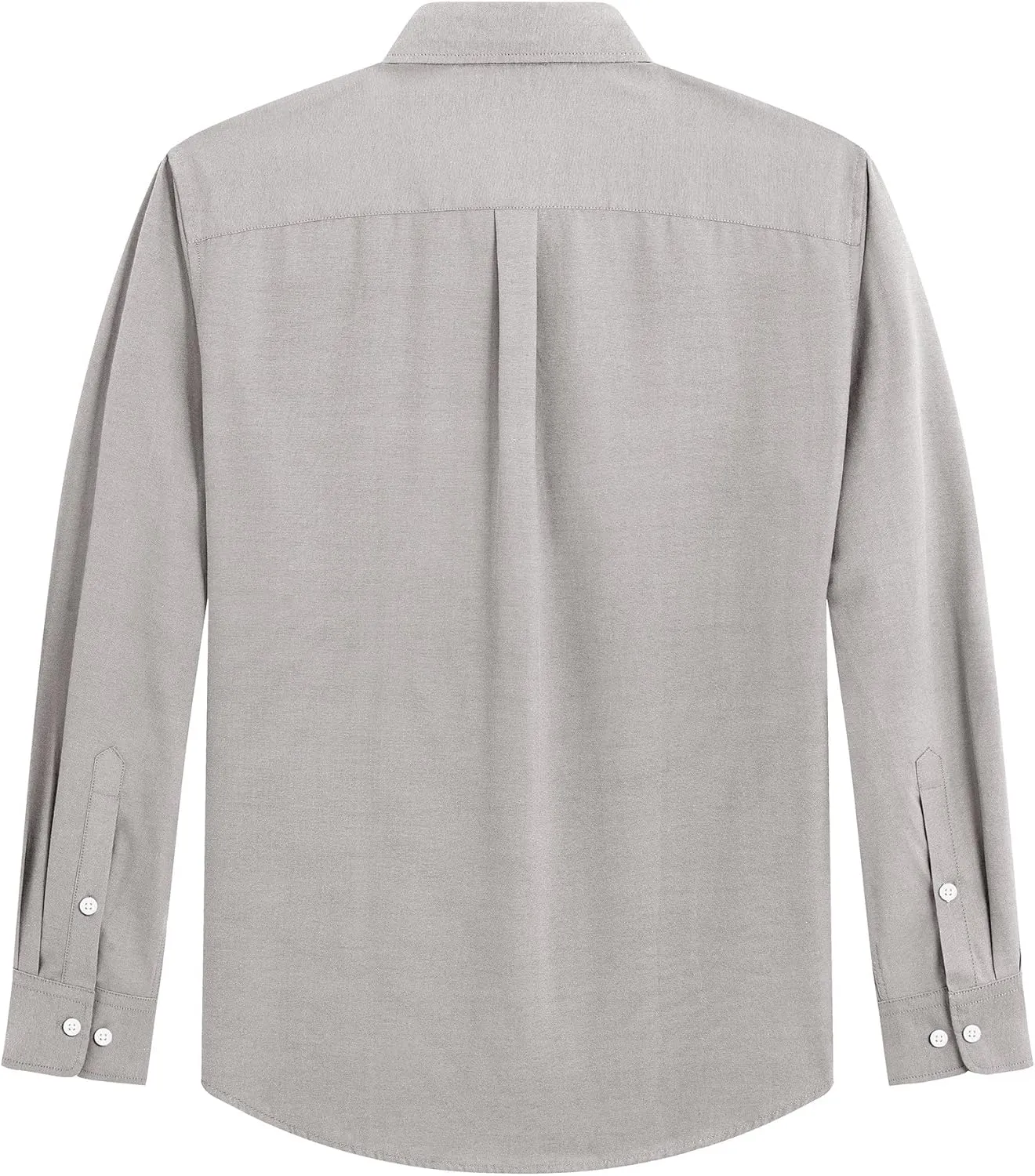 J.VER Men's Oxford Shirt Solid Casual Button Down Collar Shirts Long Sleeve Dress Shirts with Pocket