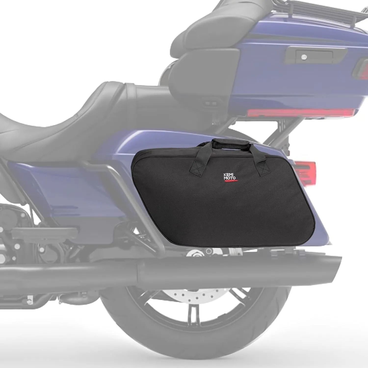 KEMIMOTO Motorcycle Saddlebag Liner Bag Hard Saddle Bag Insert 24L Single-side Travel Luggage Compatible with Touring Models Street Glide Road King Road Glide