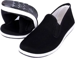 Kung Fu Tai Chi Martial Arts Shoes Rubber Sole Unisex Canvas Anti-Slip Fashion Qigong Trainerss Black
