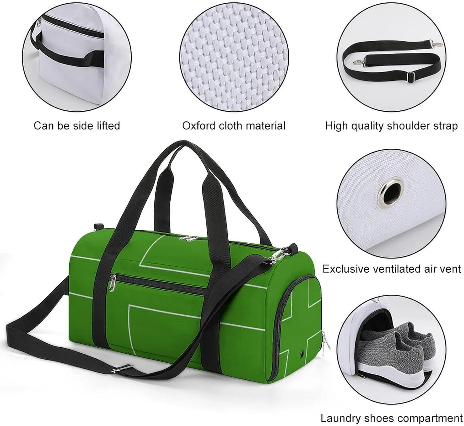 Ladonia Flag Sports Gym Bag for Men Women with Shoe Compartment Carry On
