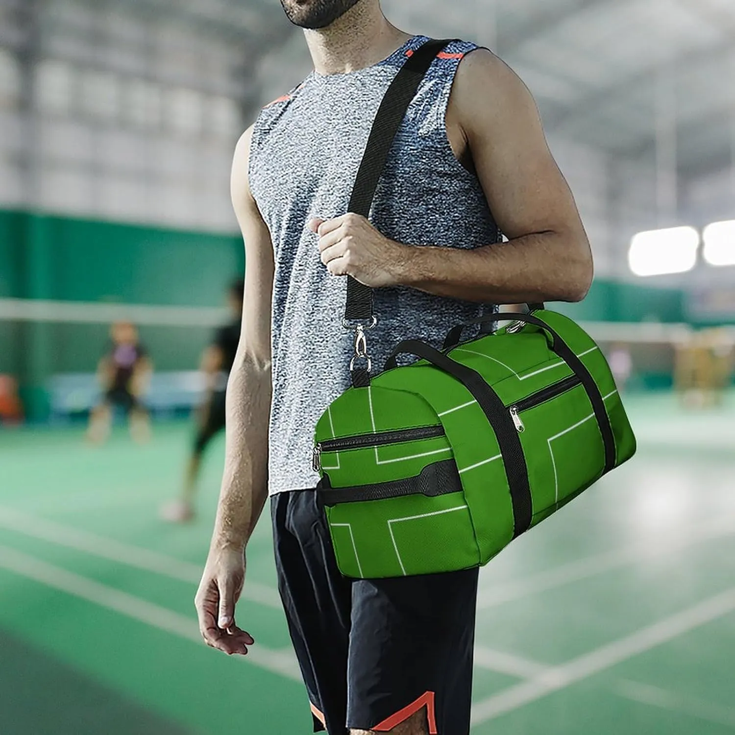 Ladonia Flag Sports Gym Bag for Men Women with Shoe Compartment Carry On