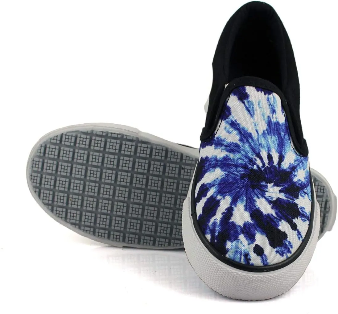 Laforst Toddler Little Kid Boys and Girls Classic Canvas Sneakers GP Tie Dye Unisex Slip On   Free Socks