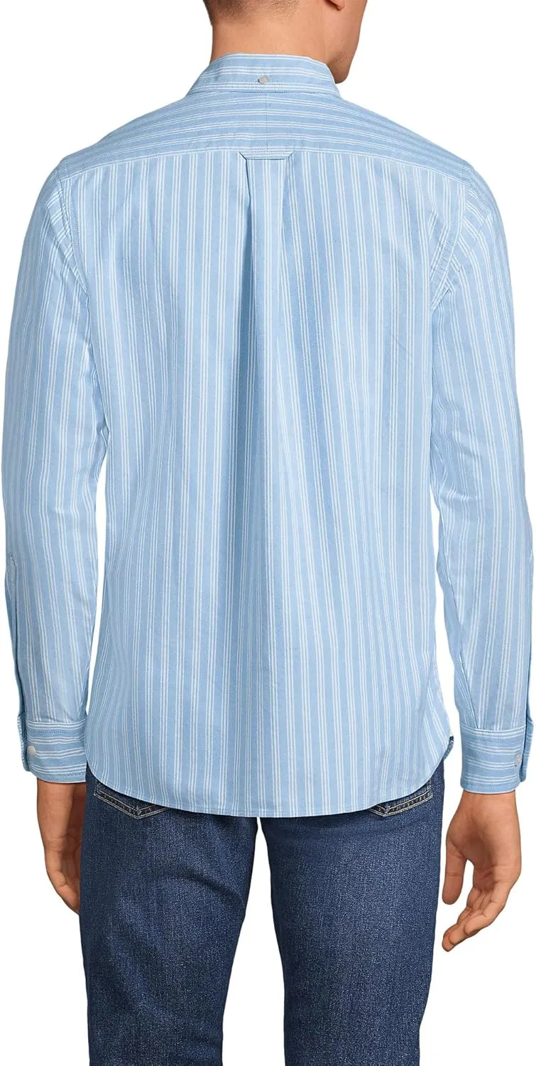Lands' End Men's Traditional Fit Comfort-First Sail Rigger Oxford Shirt
