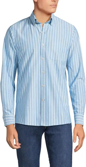 Lands' End Men's Traditional Fit Comfort-First Sail Rigger Oxford Shirt