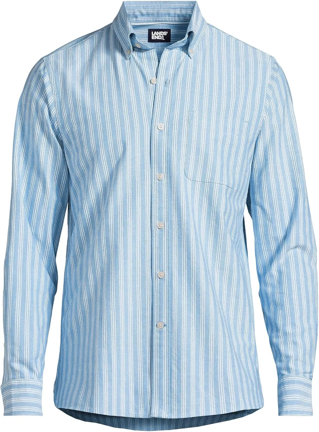 Lands' End Men's Traditional Fit Comfort-First Sail Rigger Oxford Shirt