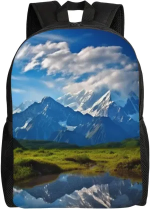 Laptop Backpack 16.1 Inch with Compartment Nature Landscape Laptop Bag Lightweight Casual Daypack for Travel