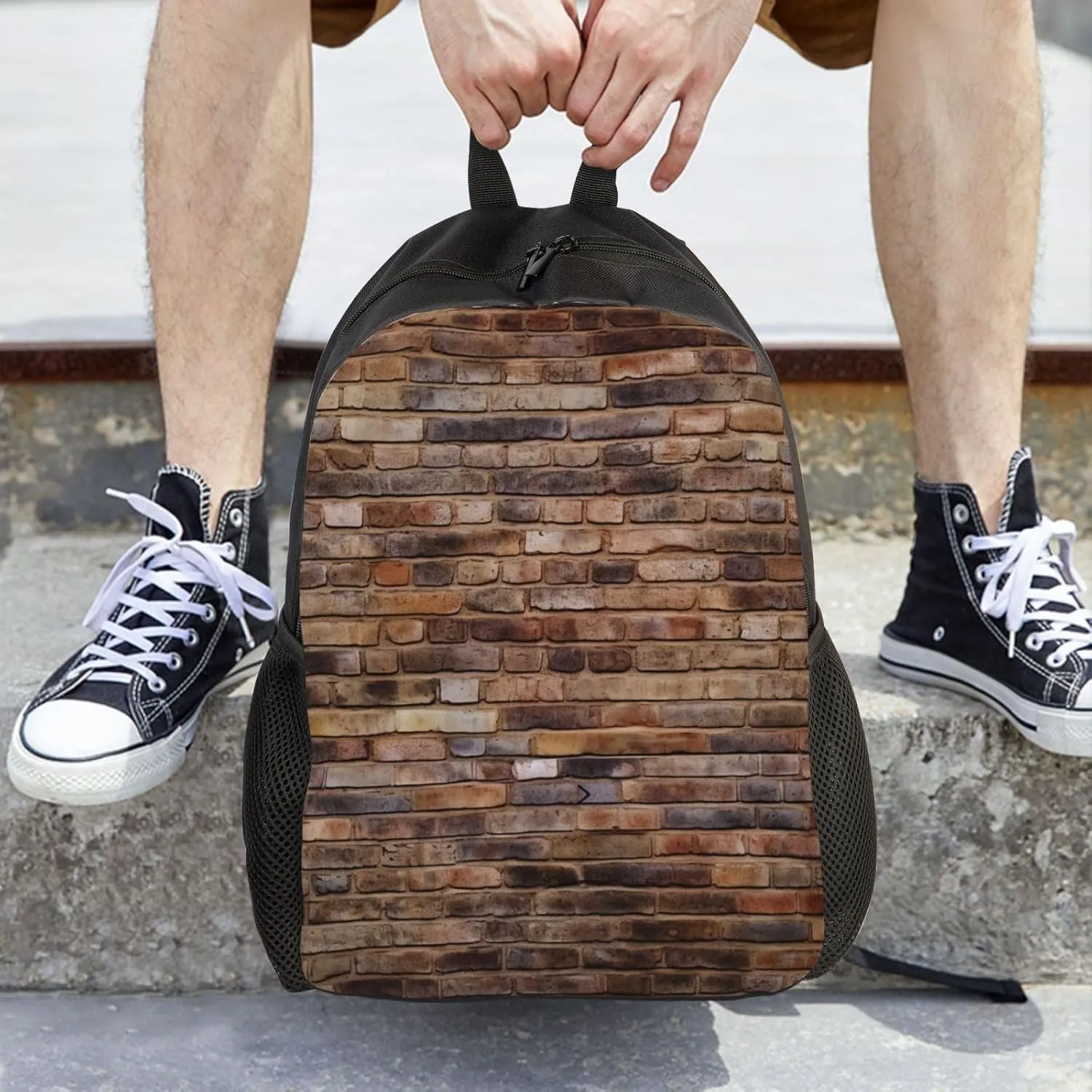 Laptop Backpack for Men Women Carry On Backpack Brick wall Backpack Lightweight Travel Bag Casual Daypack