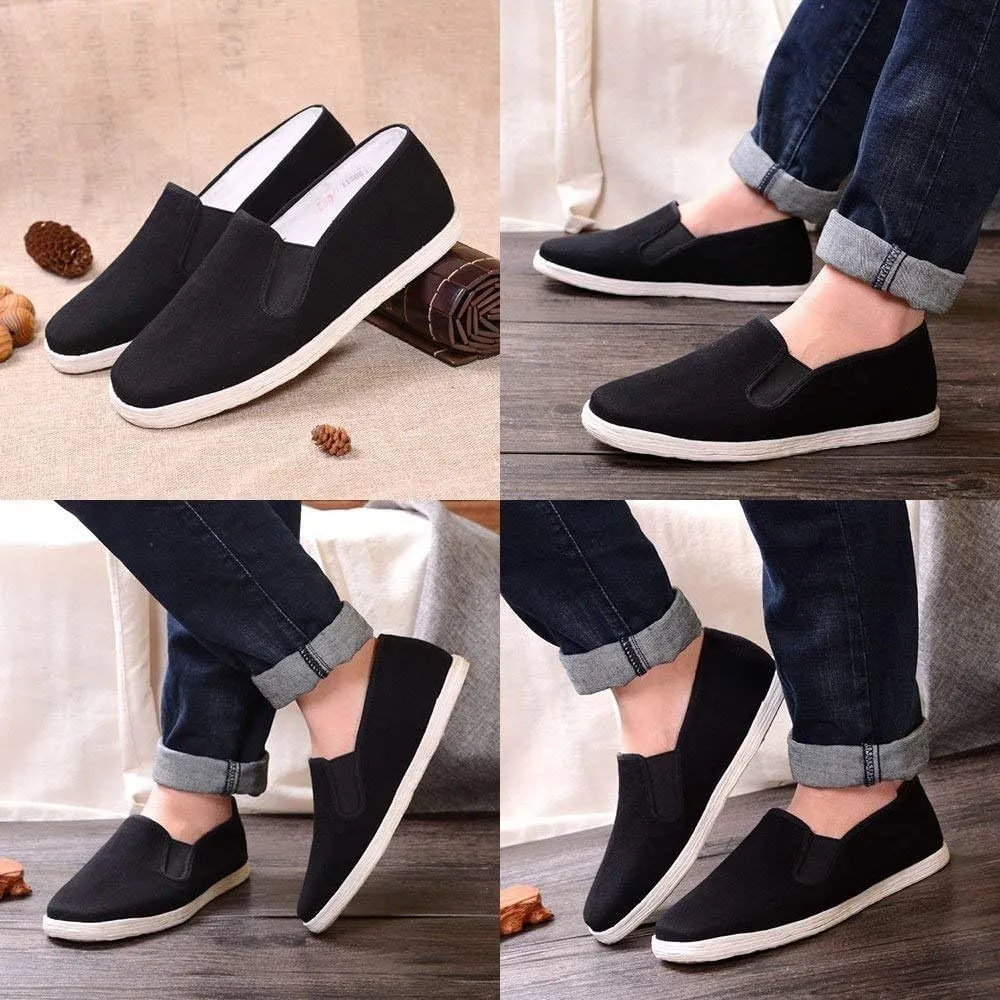 Lazutom Unisex Old Beijing Martial Art Kung Fu Tai Chi Cotton Sole Canvas Shoes