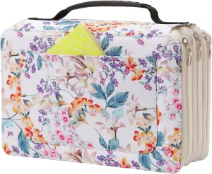Lbxgap 102 Slots Large Capacity Marker Case Lipstick Organizer with Handy Wrap Portable Multilayer Holder for Marker, Touch Spectrum Noir Paint Sharpie Marker