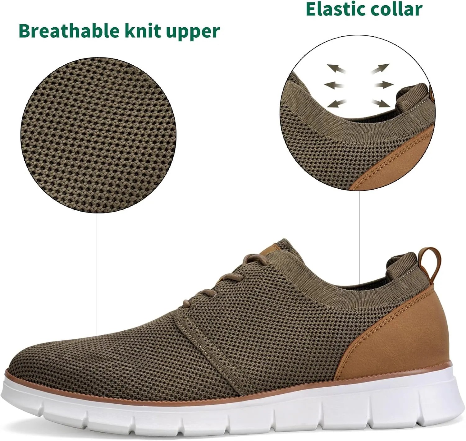 LEZTA Men's Casual Dress Shoes Sneakers Business Lightweight Oxfords Arch Support Walking