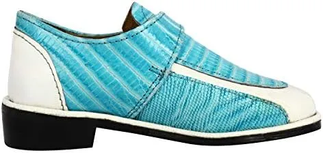 LIBERTYZENO Boys Animal Print Genuine Leather Kids Lace Up Oxford Dress Shoes for Easter Gift