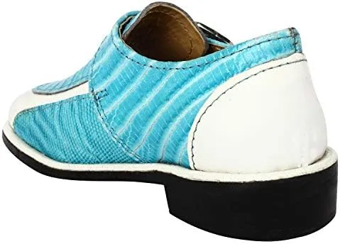 LIBERTYZENO Boys Animal Print Genuine Leather Kids Lace Up Oxford Dress Shoes for Easter Gift
