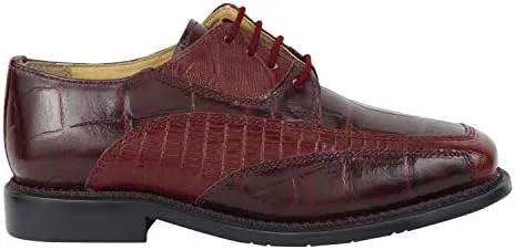 LIBERTYZENO Boys Crocodile Print & Plain Genuine Leather Kids & Toddlers Oxford Dress Shoes for Easter Gift