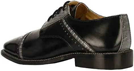 LIBERTYZENO Boys Crocodile Print & Plain Genuine Leather Kids & Toddlers Oxford Dress Shoes for Easter Gift