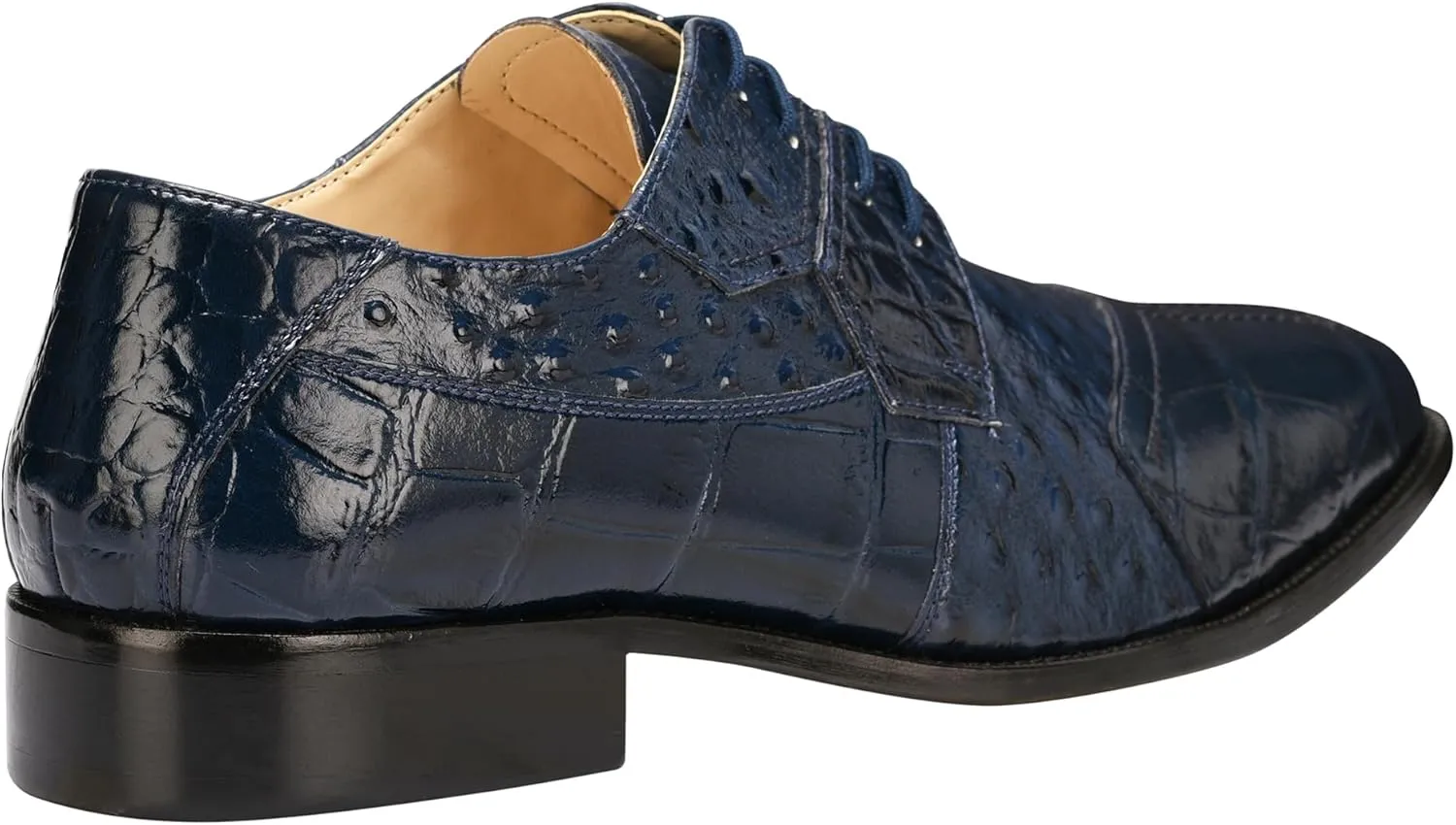 LIBERTYZENO Mens Wingtip Brogue Genuine Leather Adults Lace Up Oxford Dress Shoes for Easter Gift LS-1105