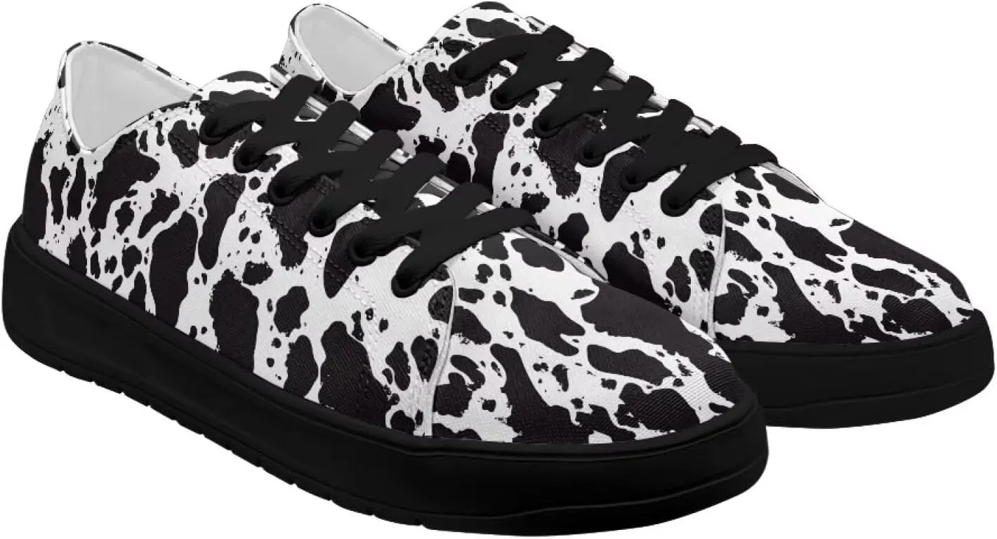 Low-Top Slip Ons Sneakers Canvas Women Black Platform Canvas Shoes Trendy Slip Ons Barefoot Shoes Fit Comfort 5.5-13.5