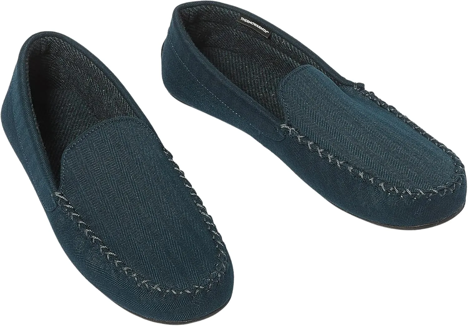 Marks & Spencer Men's Herringbone Moccasin Slippers