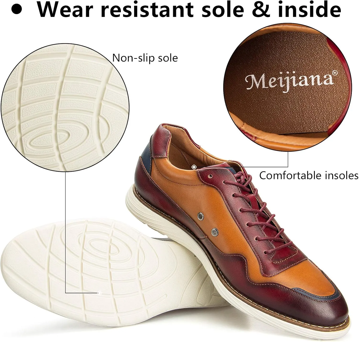Meijiana Men's Oxford Shoes Casual Shoes for Men Casual Dress Shoes for Men