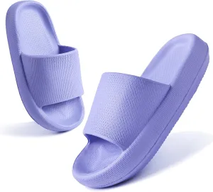Menore Cloud Slides for Kids Shower Beach Slippers Boys Girls Bathroom Thick Sole Pillow Slippers Summer Non-Slip Pool Sandals